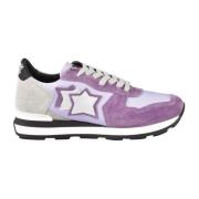 Leren sneakers met rubberen zool Atlantic Stars , Purple , Dames