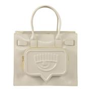 Stijlvolle Polyester Tas Chiara Ferragni Collection , White , Dames