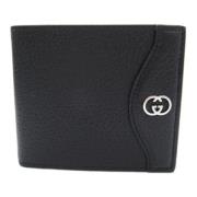 Pre-owned Leather wallets Gucci Vintage , Black , Heren