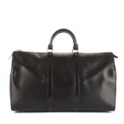 Pre-owned Leather travel-bags Louis Vuitton Vintage , Black , Dames