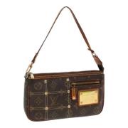 Pre-owned Canvas pouches Louis Vuitton Vintage , Brown , Dames