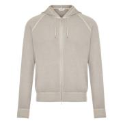 Luxe Wol Kasjmier Hoodie Made in Italy Gran Sasso , Gray , Heren