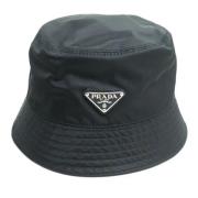 Pre-owned Canvas hats Prada Vintage , Black , Dames