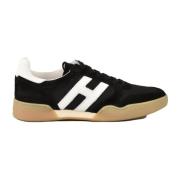 Stijlvolle leren schoenen met rubberen zool Hogan , Black , Heren