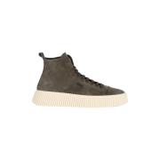 Hoge Suède Sneakers met Logo Plaque Antony Morato , Gray , Heren