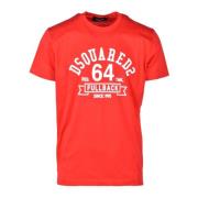 Katoenen T-shirt Dsquared2 , Red , Heren