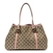 Pre-owned Canvas gucci-bags Gucci Vintage , Beige , Dames