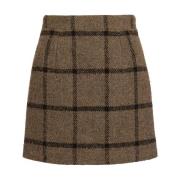 Bruine Geruite Rok Patou , Brown , Dames