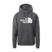 Gezellige Hoodie - Grijs, Capuchon, Bedrukt Logo The North Face , Gray...