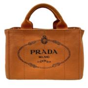 Pre-owned Canvas prada-bags Prada Vintage , Orange , Dames