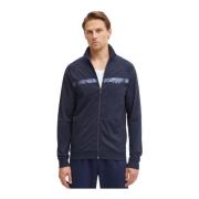 Katoenen Trainingsjack - Blauw Regular Fit Hugo Boss , Blue , Heren