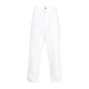 Elegante Witte Casual Broek Giorgio Armani , White , Heren