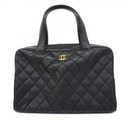 Pre-owned Leather chanel-bags Chanel Vintage , Black , Dames