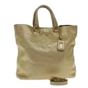 Pre-owned Leather totes Prada Vintage , Yellow , Dames