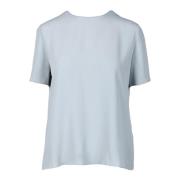 Zijden Blend Blouse Eleventy , Gray , Dames