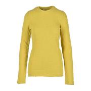 Round-neck Knitwear Sportmax , Yellow , Dames