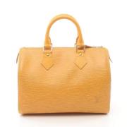 Pre-owned Leather handbags Louis Vuitton Vintage , Yellow , Dames