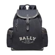 Denim en leren rugzak Bally , Blue , Heren