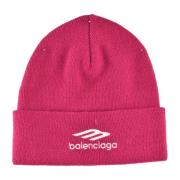 Gebreide Muts Hat 100% Acryl Balenciaga , Pink , Dames