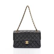 Pre-owned Leather chanel-bags Chanel Vintage , Black , Dames