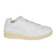 Witte lage sneakers met paneeldesign Jil Sander , White , Heren