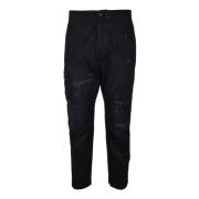 Katoenen Casual Broek Dondup , Black , Heren