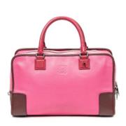 Pre-owned Leather handbags Loewe Pre-owned , Pink , Dames