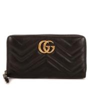 Pre-owned Leather wallets Gucci Vintage , Black , Dames