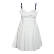 Katoen Elastaan Jurk voor Vrouwen Giulia N Couture , White , Dames