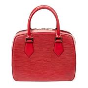 Pre-owned Leather handbags Louis Vuitton Vintage , Red , Dames