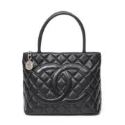 Pre-owned Leather chanel-bags Chanel Vintage , Black , Dames