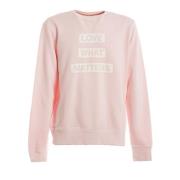 Gedrukte katoenen sweatshirt voor mannen Sun68 , Pink , Heren