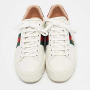 Pre-owned Leather sneakers Gucci Vintage , White , Dames