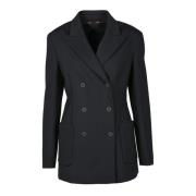 Elegante Jas van Stretchstof Max Mara Studio , Black , Dames