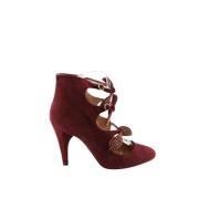 Pre-owned Suede heels Chloé Pre-owned , Red , Dames