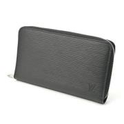 Pre-owned Leather wallets Louis Vuitton Vintage , Black , Dames