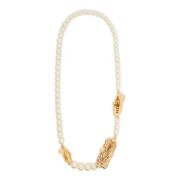 Abstracte Metalen Parelketting Max Mara Weekend , Yellow , Dames