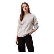 Heather C-Neck Sweater Calvin Klein , Gray , Dames