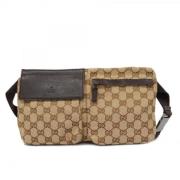 Pre-owned Canvas crossbody-bags Gucci Vintage , Brown , Dames