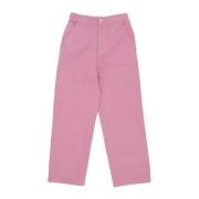 Vintage Roze Timmerman Broek Hoge Taille Obey , Pink , Dames