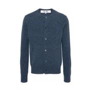 Logo Cardigan in Marineblauw Comme des Garçons Play , Blue , Heren