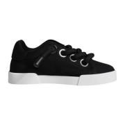 Zwarte lage vetersneakers Dolce & Gabbana , Black , Dames