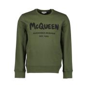 Graffiti Spray Sweatshirt - XS, Groen Alexander McQueen , Green , Here...