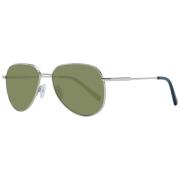 Gouden Unisex Zonnebril Rond Groene Lens Serengeti , Yellow , Unisex