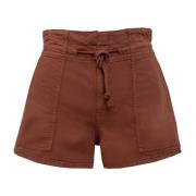 Bruine Shorts met Trekkoord en Zakken Ba&Sh , Brown , Dames