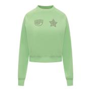 EYE Star Sweatshirt Chiara Ferragni Collection , Green , Dames