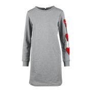 Grijze Katoenen Dagjurk Love Moschino , Gray , Dames