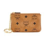 Etui met sleutelhanger in Visetos MCM , Brown , Dames