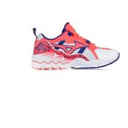 Heren lage schoen in wit/koraal/blauw Mizuno , Multicolor , Heren