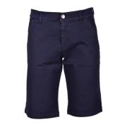 Katoen Elastaan Bermuda Shorts Bikkembergs , Blue , Heren